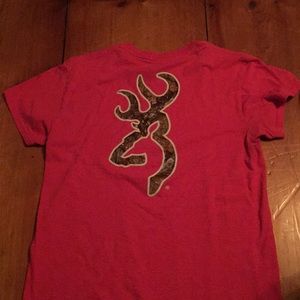 Pink browning t shirt